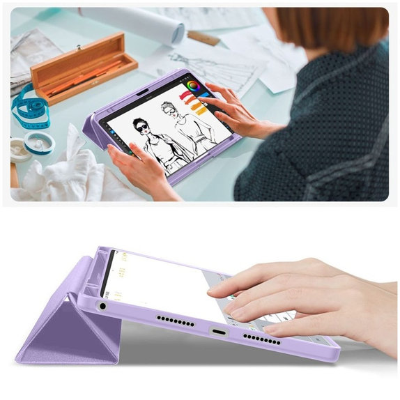 Puzdro Sc Pen pre Lenovo Idea Tab / K11 Gen 2 11.0 TB-336, fialová, Tech-Protect