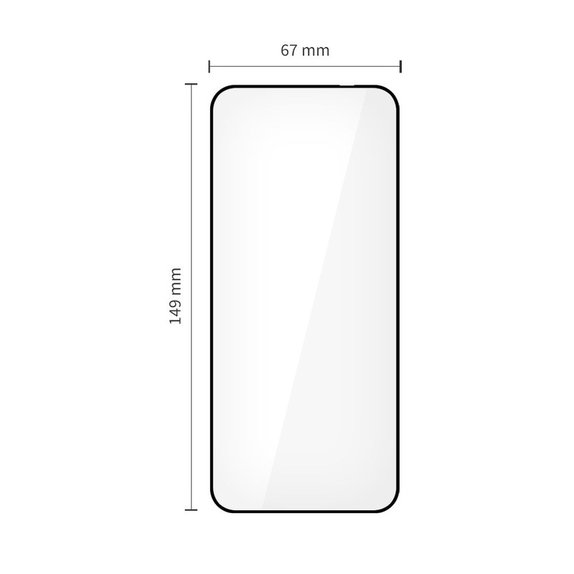 Tvrdené sklo (2ks) Glass Fit+ pre Motorola Edge 50 Neo / 60 Neo, čierna, Tech-Protect