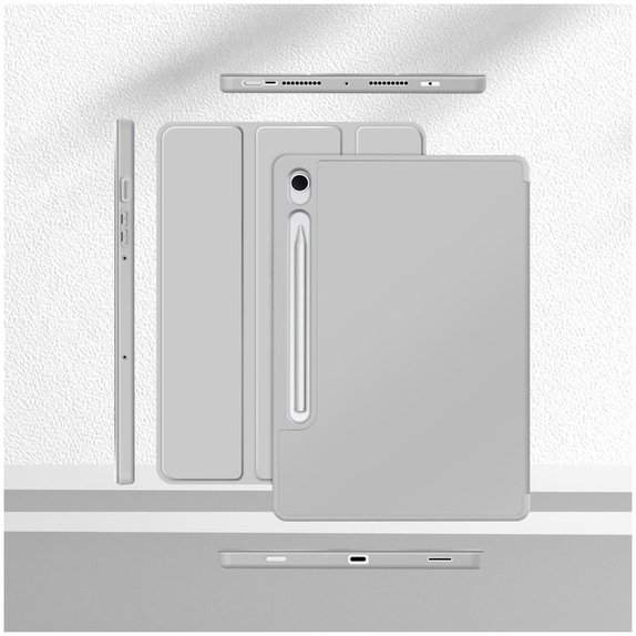 Puzdro Sc Pen pre Samsung Tab S9 11.0 / S9 FE / S10 FE / S10 Lite 10.9 X710 / X716B / X510 / X516B / X520 / X526 / X400 / X406B, sivá, Tech-Protect