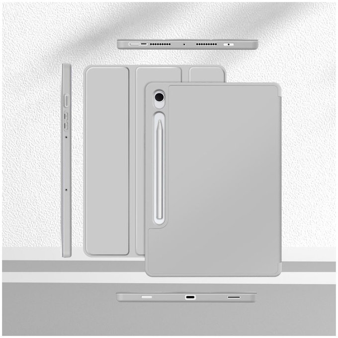 Puzdro Sc Pen pre Samsung Tab S9 11.0 / S9 FE / S10 FE / S10 Lite 10.9 X710 / X716B / X510 / X516B / X520 / X526 / X400 / X406B, sivá, Tech-Protect