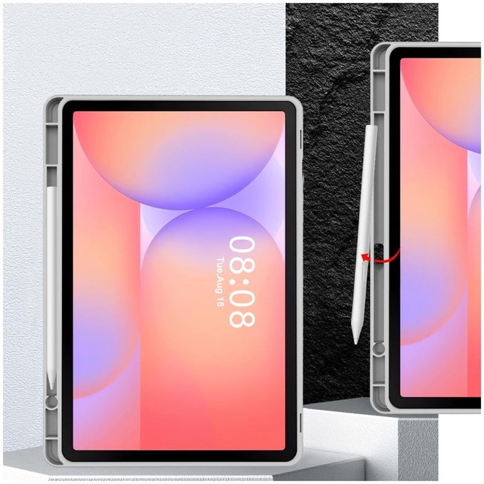 Puzdro Sc Pen pre Samsung Tab S9 11.0 / S9 FE / S10 FE / S10 Lite 10.9 X710 / X716B / X510 / X516B / X520 / X526 / X400 / X406B, sivá, Tech-Protect