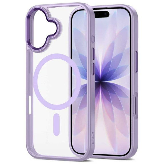 Puzdro MagMat MagSafe pre iPhone 17, Lavender/Clear, Tech-Protect