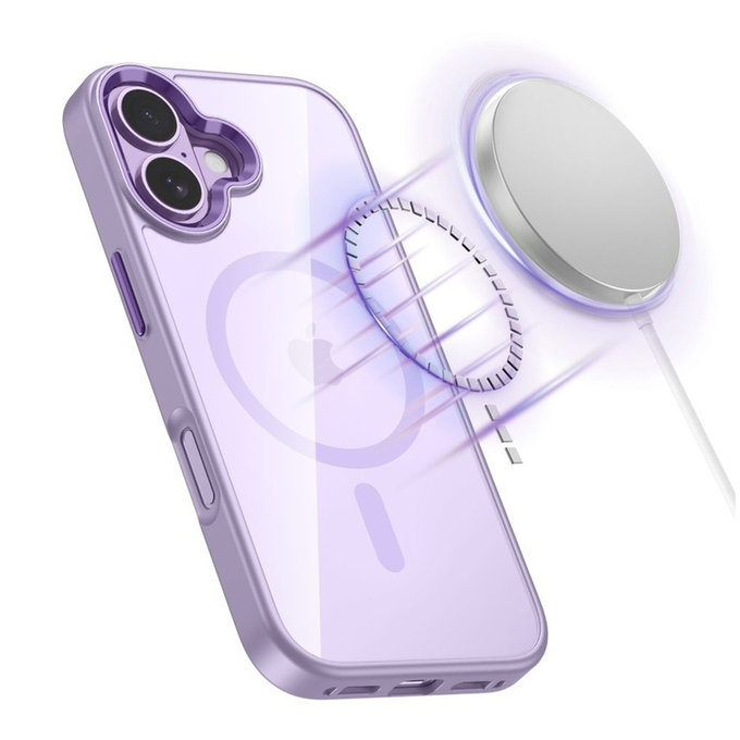Puzdro MagMat MagSafe pre iPhone 17, Lavender/Clear, Tech-Protect