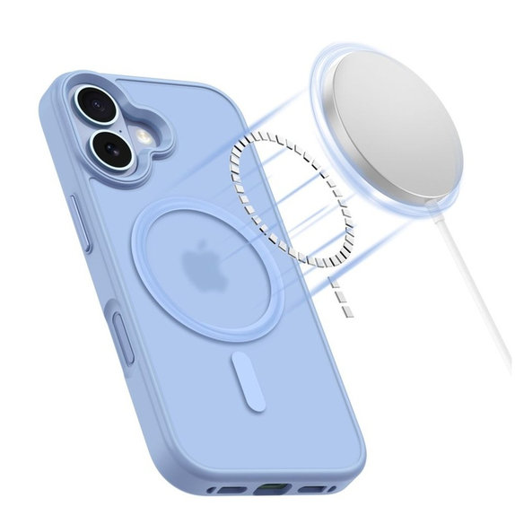 Puzdro MagMat MagSafe pre iPhone 17, Matte Mist Blue, Tech-Protect