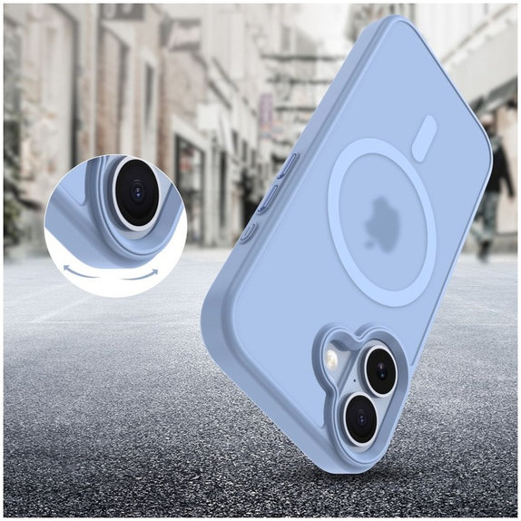 Puzdro MagMat MagSafe pre iPhone 17, Matte Mist Blue, Tech-Protect