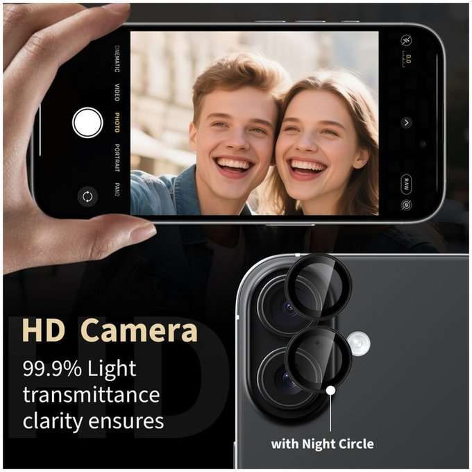 Ochrana kamery Camring Fit+ pre Xiaomi Poco M8 Pro / Redmi Note 15 Pro 5G / 15 Pro+ Plus 5G, čierna, Tech-Protect