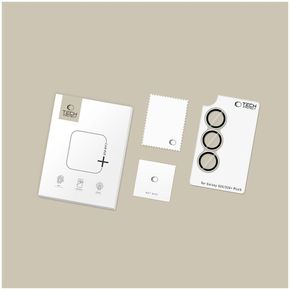 Ochrana kamery Camring Fit+ pre Samsung S26 / S26+ Plus, číra, Tech-Protect