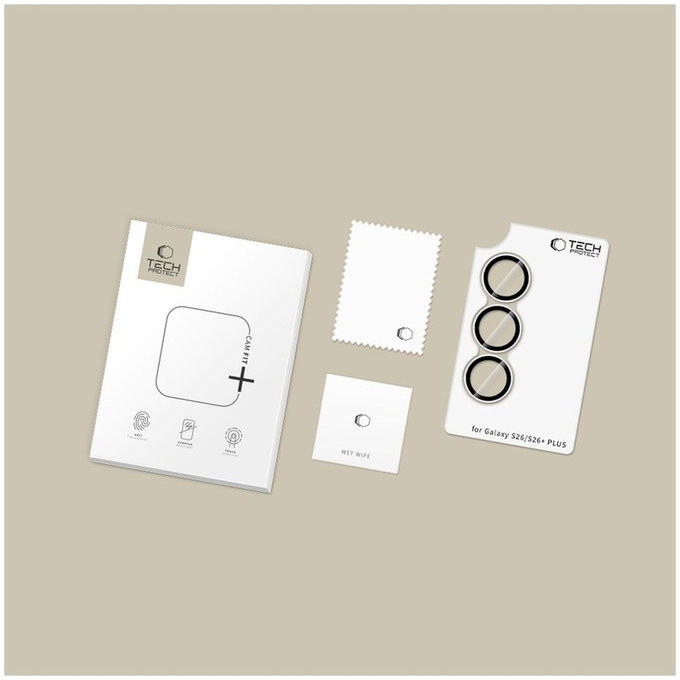 Ochrana kamery Camring Fit+ pre Samsung S26 / S26+ Plus, číra, Tech-Protect