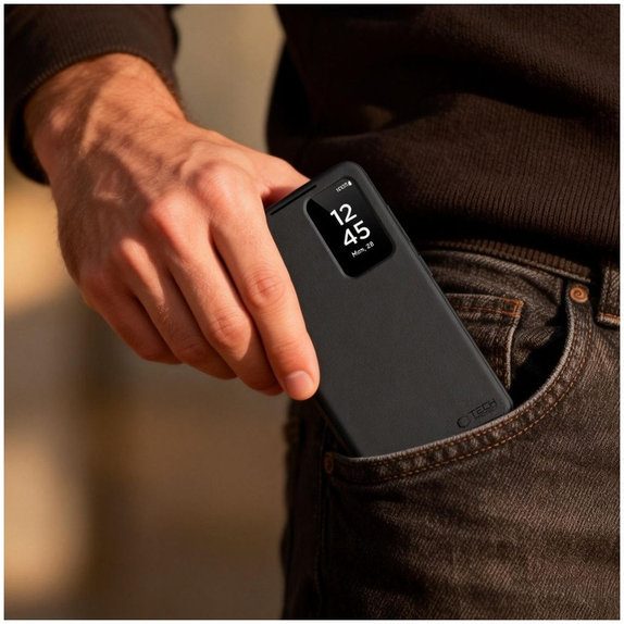 Puzdro Smart Wallet pre Samsung S26, Matte Black, Tech-Protect