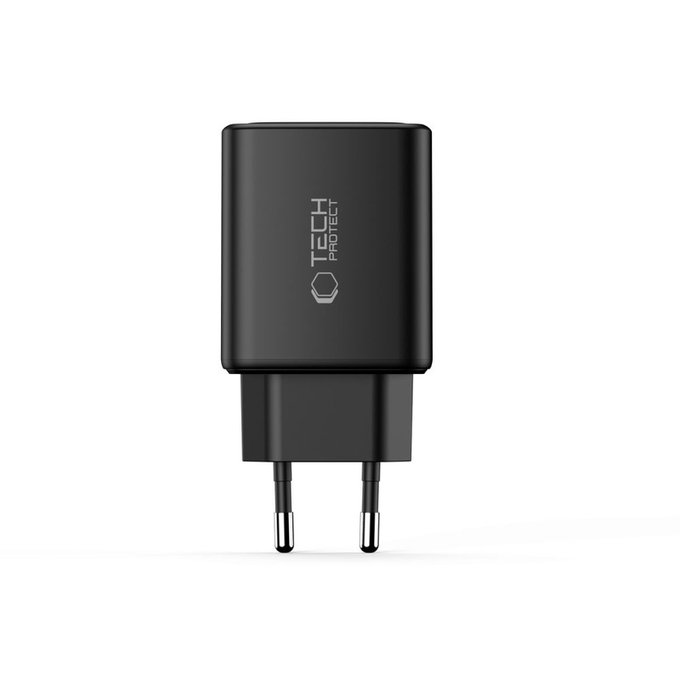 Sieťová nabíjačka NCA65W-GAN 3-PORT PD 65W / QC3.0, čierna, Tech-Protect
