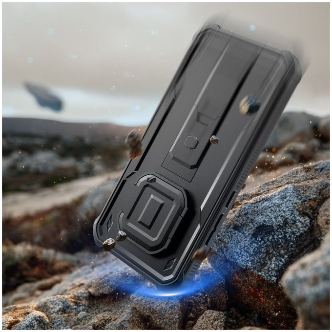 Puzdro Kevlar Cam+ s 2 prednými rámikmi pre Xiaomi Redmi Note 15 Pro 5G, čierna, Tech-Protect