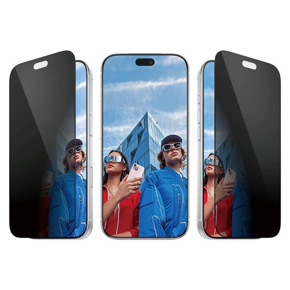 Tvrdené sklo UWF 2-Way Privacy s aplikátorom pre iPhone 18 Pro, čierna, PanzerGlass