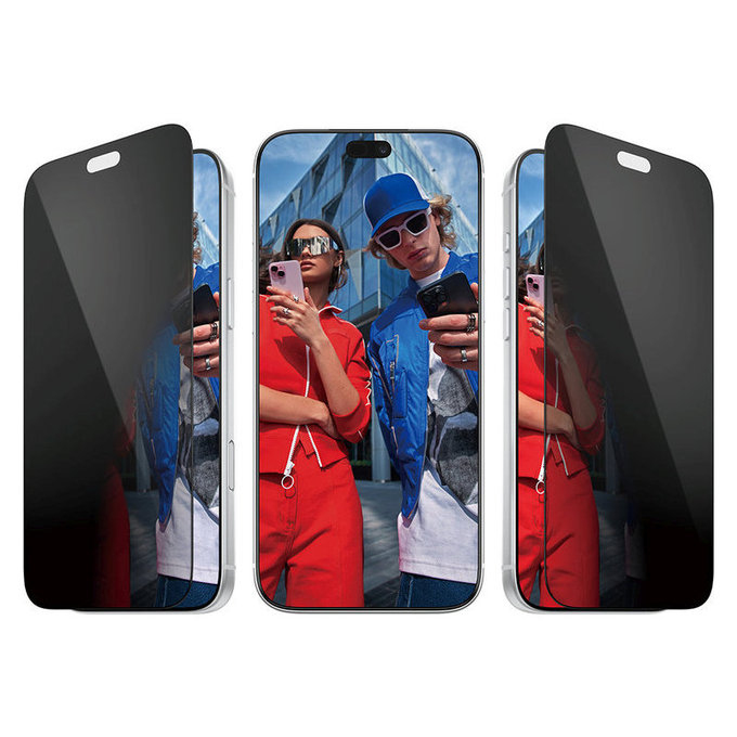 Tvrdené sklo UWF 2-Way Privacy s aplikátorom pre iPhone 18 Pro Max, Čierna, PanzerGlass