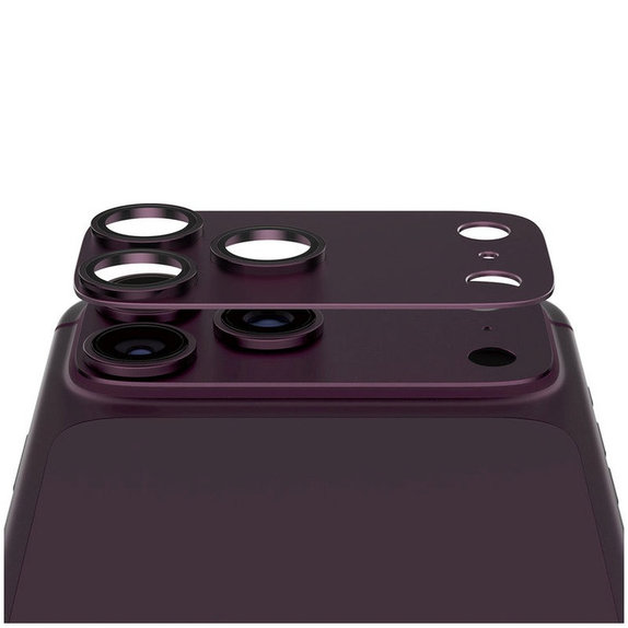 Ochranný kryt objektívu Fender pre iPhone 18 Pro, Dark cherry, PanzerGlass