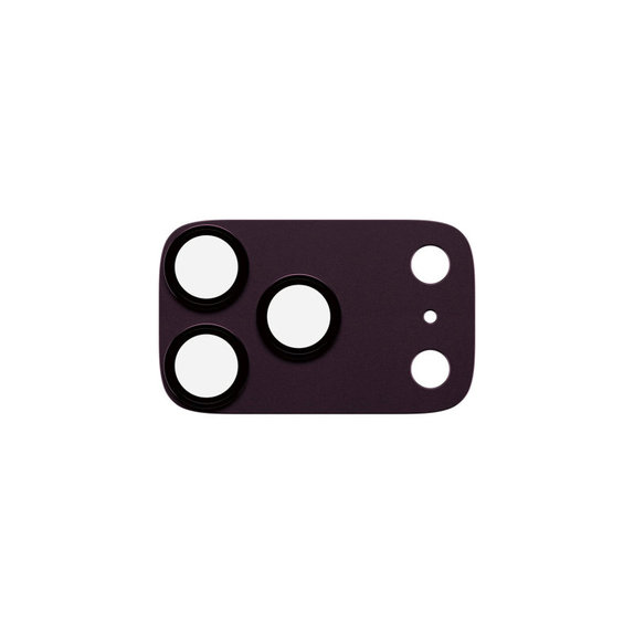 Ochranný kryt objektívu Fender pre iPhone 18 Pro, Dark cherry, PanzerGlass