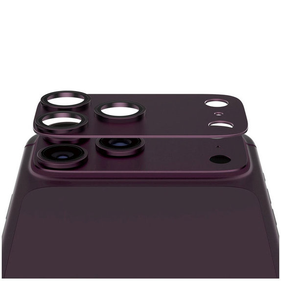 Ochranný kryt objektívu Fender pre iPhone 18 Pro Max, Dark cherry, PanzerGlass