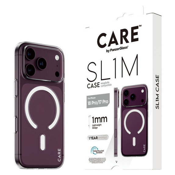 Puzdro SL1M s MagSafe pre iPhone 18 Pro/17 Pro, transparentná, PanzerGlass