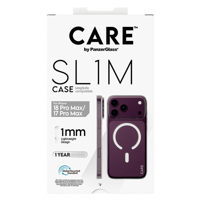 Puzdro SL1M s MagSafe pre iPhone 18 Pro Max/17 Pro Max, transparentná, PanzerGlass