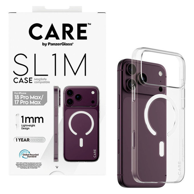 Puzdro SL1M s MagSafe pre iPhone 18 Pro Max/17 Pro Max, transparentná, PanzerGlass