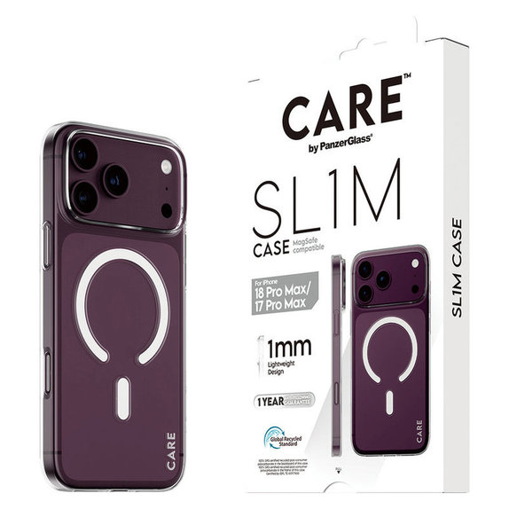 Puzdro SL1M s MagSafe pre iPhone 18 Pro Max/17 Pro Max, transparentná, PanzerGlass