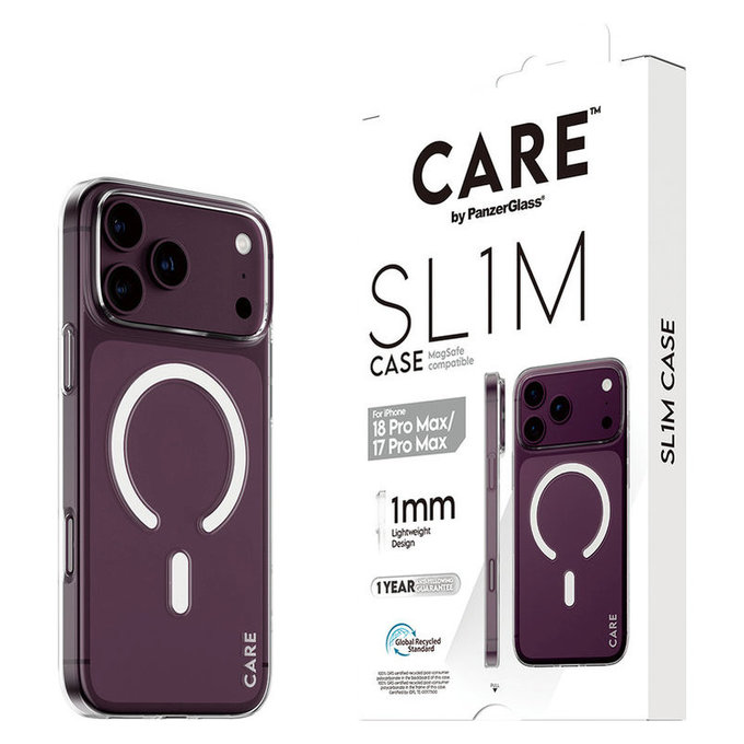 Puzdro SL1M s MagSafe pre iPhone 18 Pro Max/17 Pro Max, transparentná, PanzerGlass