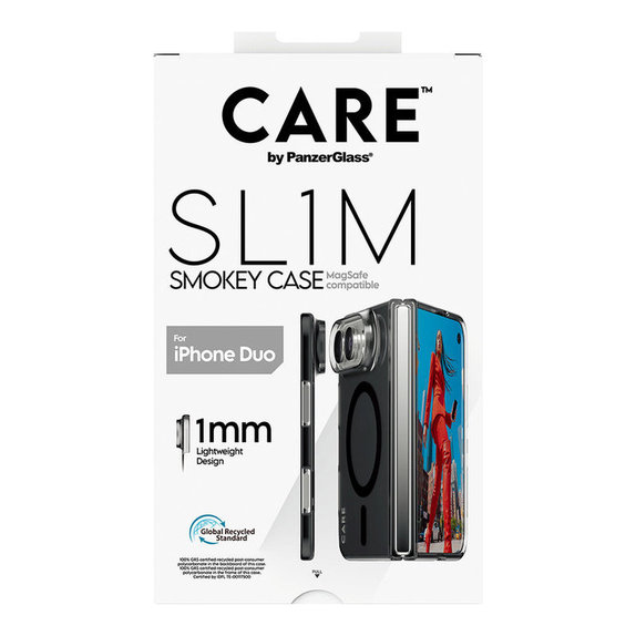 Puzdro SL1M Smokey s čiernym MagSafe pre iPhone Duo, PanzerGlass