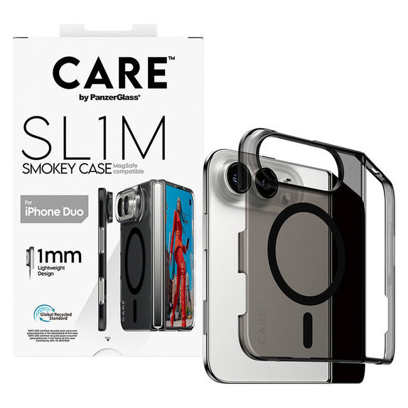 Puzdro SL1M Smokey s čiernym MagSafe pre iPhone Duo, PanzerGlass