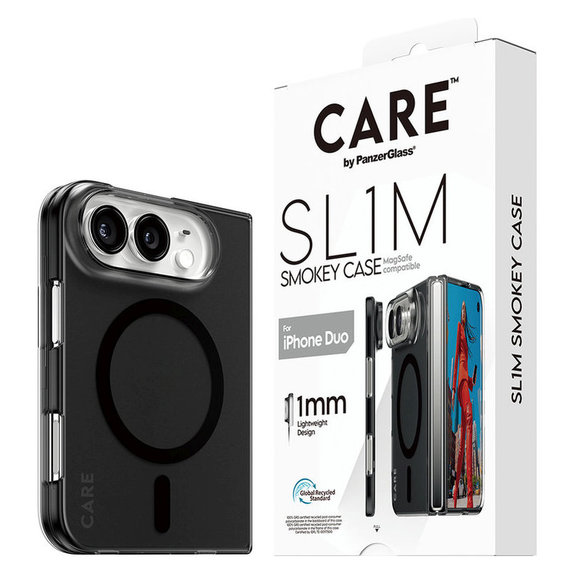 Puzdro SL1M Smokey s čiernym MagSafe pre iPhone Duo, PanzerGlass