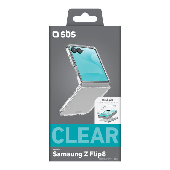 Puzdro Crystal pre Samsung Galaxy Z Flip8, Transparentná, SBS