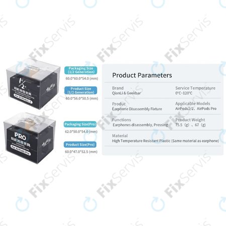 QianLi - Nástroj na uchytenie, opravu a demontáž (AirPods 1/2/Pro)