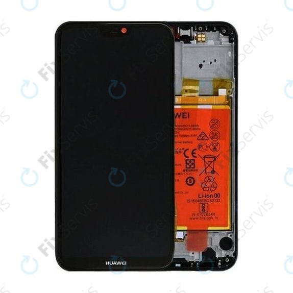 Huawei P20 Lite (2019) - LCD Displej + Dotykové Sklo + Rám + Batéria (Charming Red) - 02352TMF