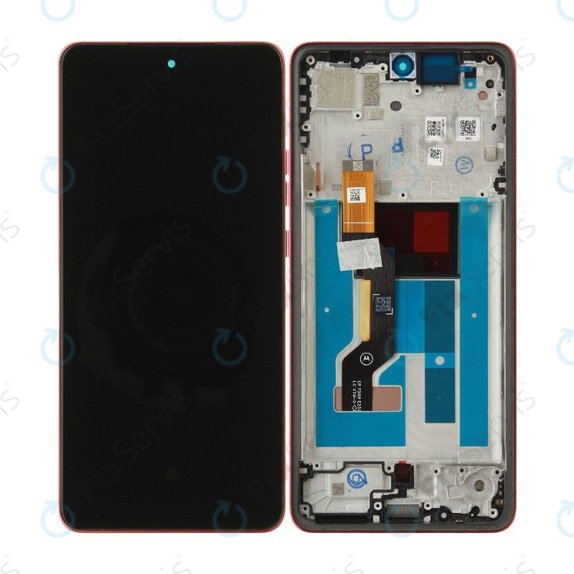 Displej pre Motorola Moto G86 5G, Dotykové sklo s rámom, Chrysanthemum, 5D68C30477, Genuine Service Pack