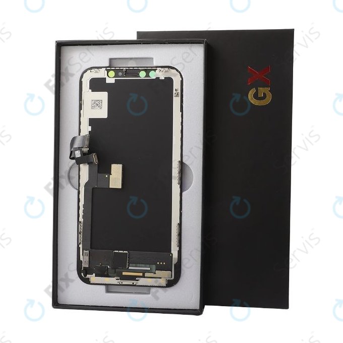 Displej Soft OLED pre iPhone X, Dotykové sklo s rámom, FixPremium