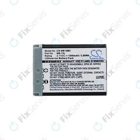 Canon Powershot G5X, G7X, G7X M2, G7X M3, G9X, G9X M2, PowerShot SX620HS, SX720HS, SX730HS, SX740HS - Batéria NB-13L Li-Ion 1050mAh HQ