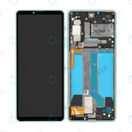 Sony Xperia 10 IV XQCC54 - LCD Displej + Dotykové Sklo + Rám (Mint) - A5047175A Genuine Service Pack