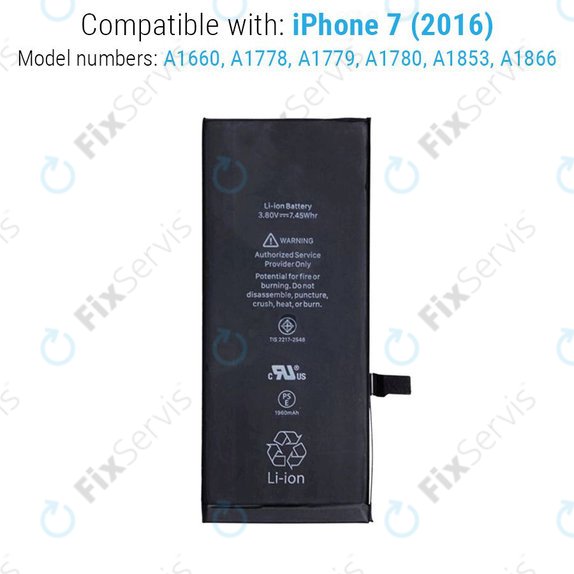 Batéria pre iPhone 7, 1960mAh, Service Pack