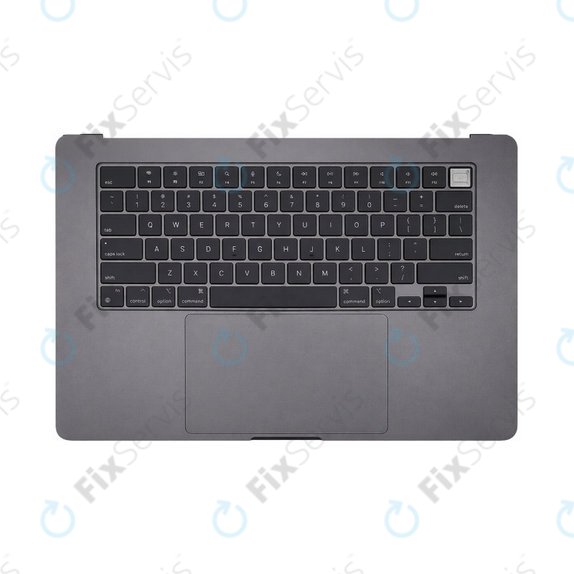 Horný rám klávesnice pre MacBook Air 15", A3114 (2024), s klávesnicou US a batériou, Space Gray, 661-34895, Genuine Apple