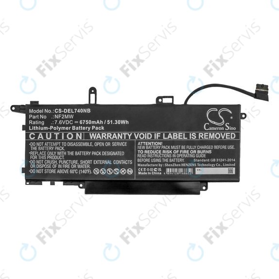 Batéria pre Dell Latitude 7310 2-in-1, 7400 2-in-1, 6750mAh, Li-Pol, 7.6V, NF2MW, HQ