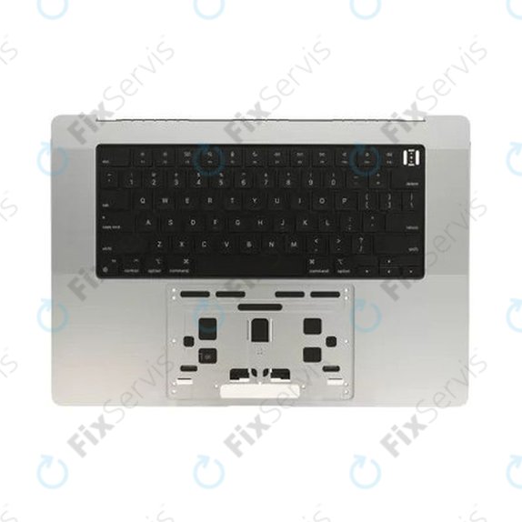 Horný rám klávesnice pre MacBook Pro 16" A2780 (Early 2023), s klávesnicou US a batériou, Silver, 661-32190, Genuine Apple