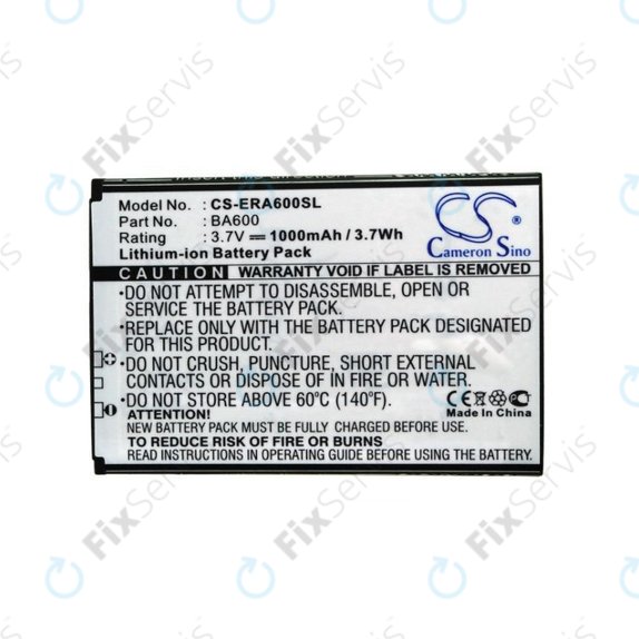 Batéria pre Sony Ericsson Kumquat, ST25, ST25i, Xperia U, 1000mAh, Li-Ion, 3.7V, BA600, HQ