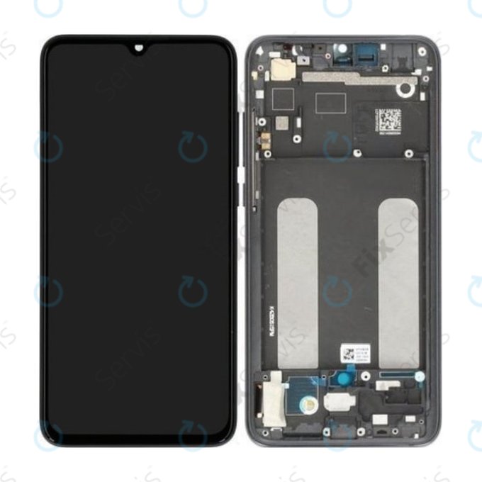 Xiaomi Mi 9 Lite - LCD Displej + Dotykové Sklo + Rám (Onyx Grey) - 560610118033, 5600030F3B00 Genuine Service Pack