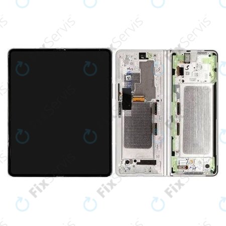 Samsung Galaxy Z Fold 3 F926B - LCD Displej + Dotykové Sklo + Rám (Phantom Silver) - GH82-26283C, GH82-26284C Genuine Service Pack