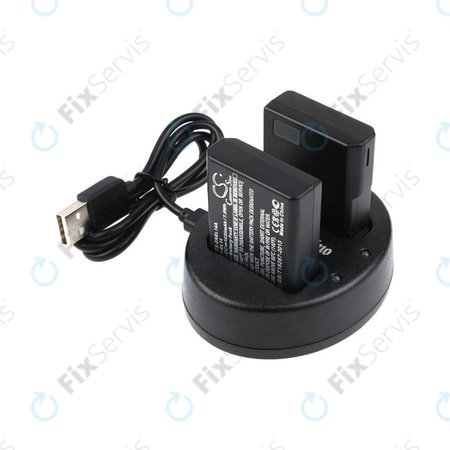 Batéria 2ks s nabíjačkou pre Nikon Coolpix P7000, P7700, D3100, D3200, D5100, 1030mAh, Li-Ion, 7.4V, EN-EL14, HQ