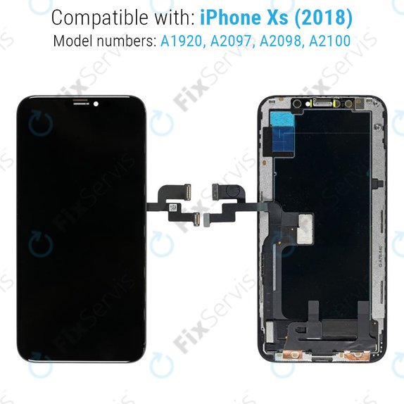 Displej pre iPhone XS, Dotykové sklo s rámom, Refurbished