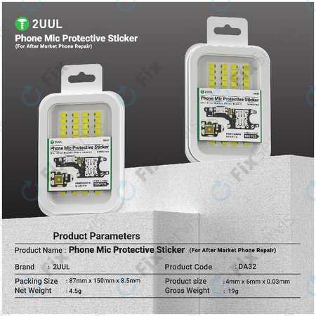 Ochranné nálepky na mikrofón telefónu, 2UUL DA32, 500ks/balenie