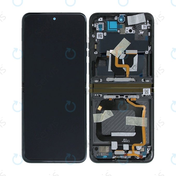 Motorola Razr 40 Ultra - LCD Displej + Dotykové Sklo + Rám (Infinite Black) - 5D68C22606 Genuine Service Pack