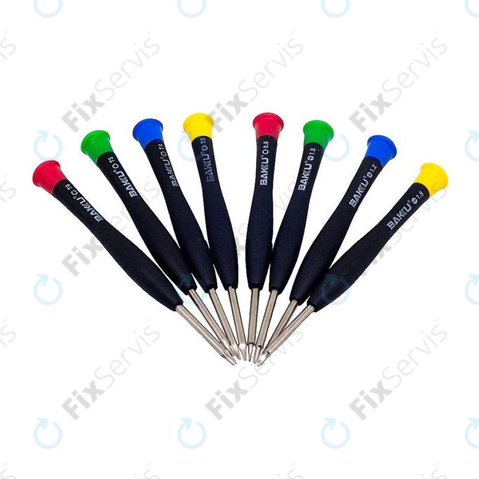 Baku BK-6108 - Sada Skrutkovačov na Servis Telefónov, Tabletov a Notebookov (8ks)