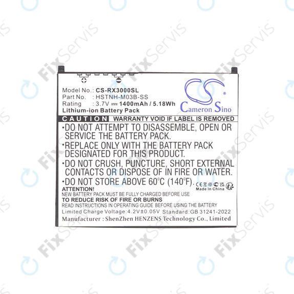 Batéria pre HP Compaq iPAQ rx3000, rx3115, rx3700, hx2110, hx2790, 1400mAh, Li-Ion, 3.7V, HSTNH-M03B-SS, HQ