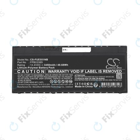 Batéria pre Fujitsu Lifebook E4411, E448, E458, 3450mAh, Li-Pol, 14.4V, FPB0338S, HQ