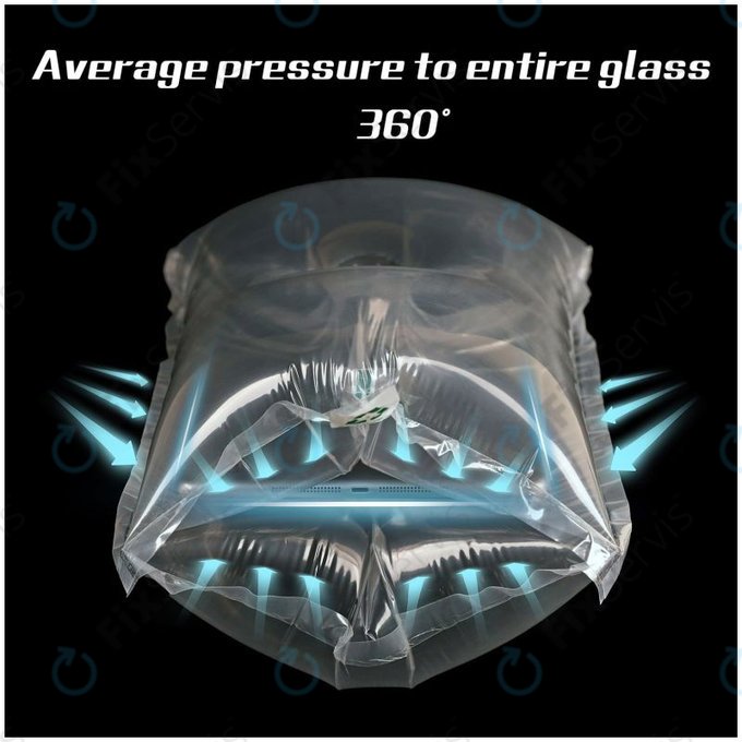 2UUL - Vzduchový Lis na Opravy Skiel Telefónov (80 Vreciek)